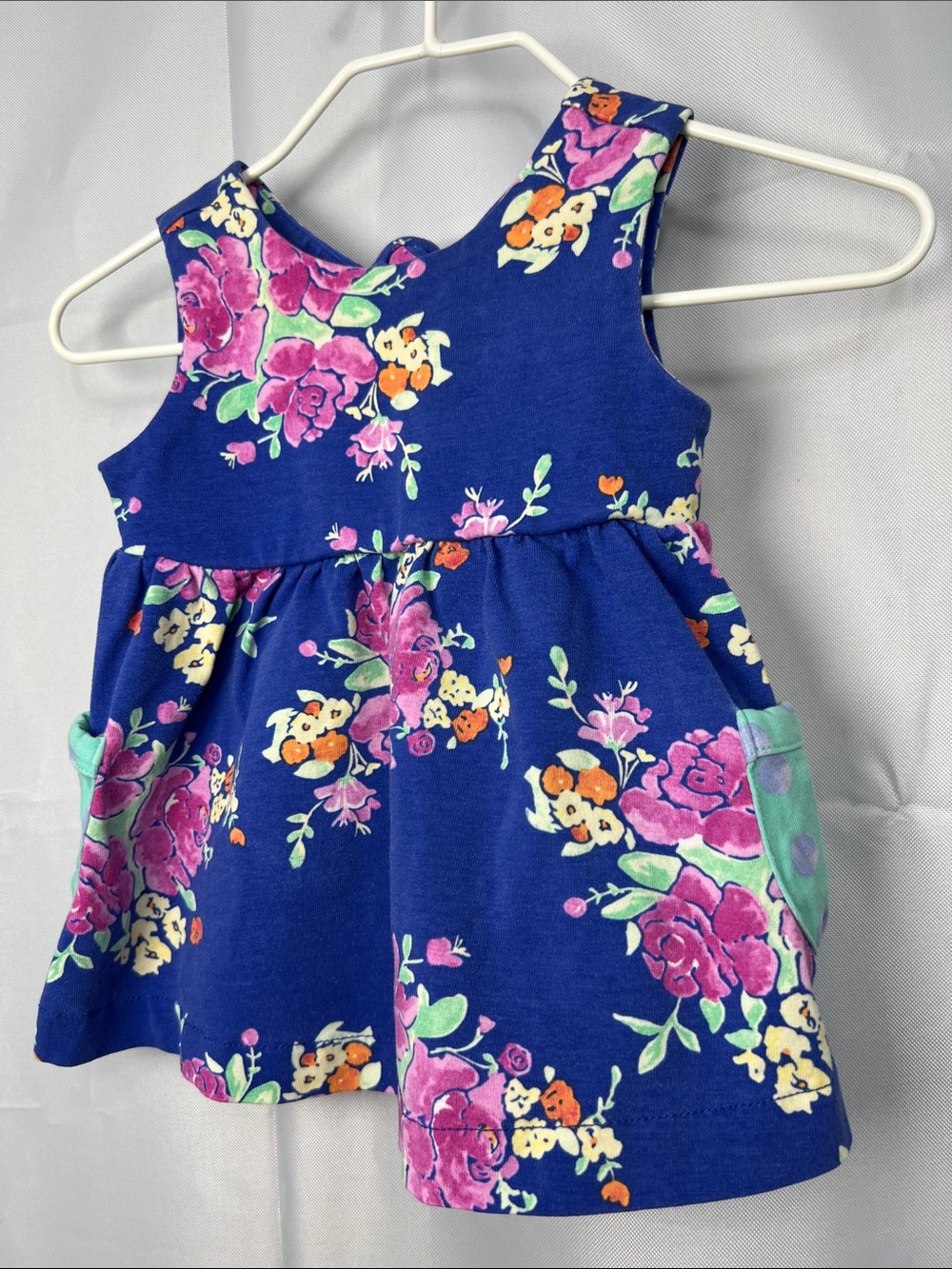 Matilda Jane Monkey in the Middle blue and pink floral knit dress size 3-6 month - Picture 3 of 12